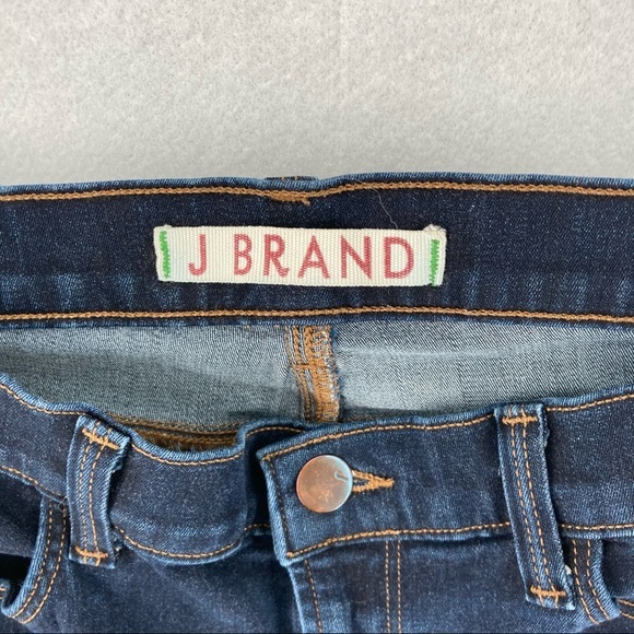 J Brand Super Skinny Mid Rise Dark Wash Jean - Picture 3 of 9